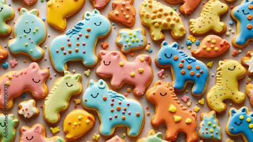 Animal-Shaped Cookie Background