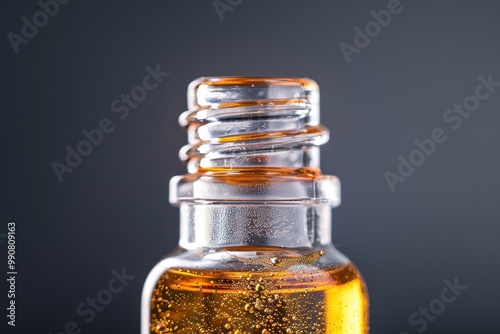 Closeup of a bottle of magnesium extract. photo