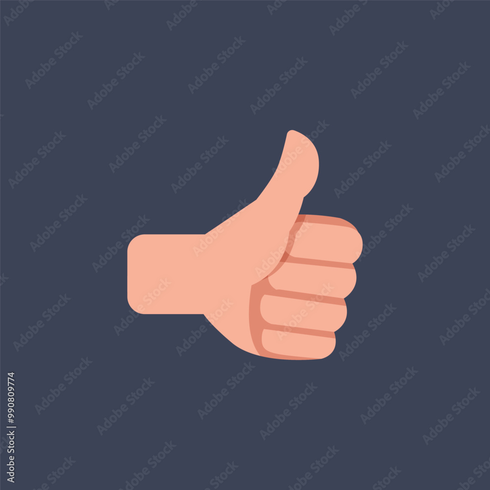thumb up finger hand gesture in flat vector design. thumb up finger hand gesture in flat vector design.