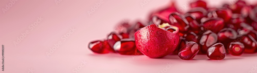 Closeup of pomegranate extract with seeds. Closeup of pomegranate extract with seeds.