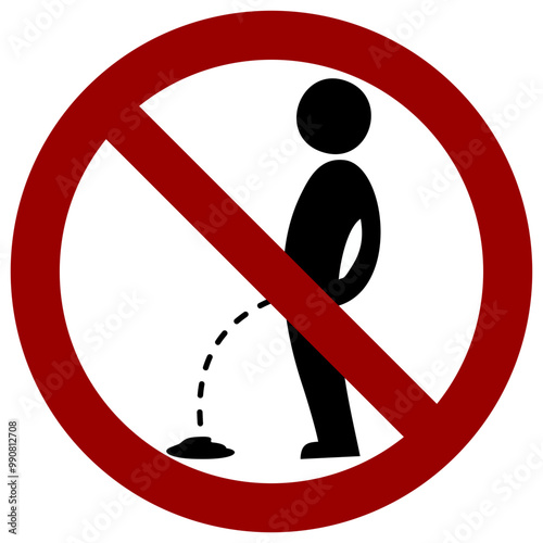 no sign, do not pee sign