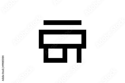 Pixel store icon. Vector icon design.