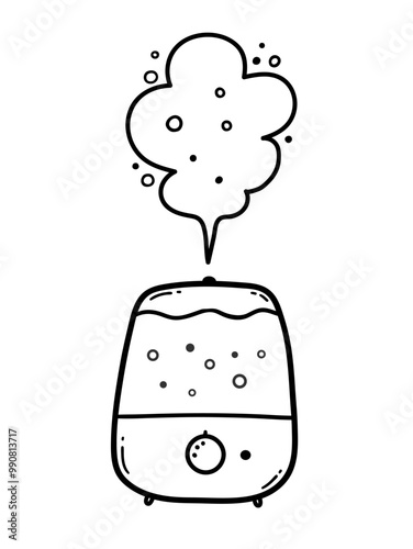 Line art vector illustration of Humidifier