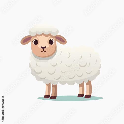 Cute cartoon sheep illustration