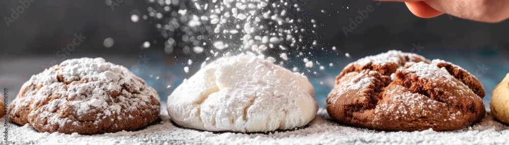 Baker using different extracts in pastry recipes. Baker using different extracts in pastry recipes.