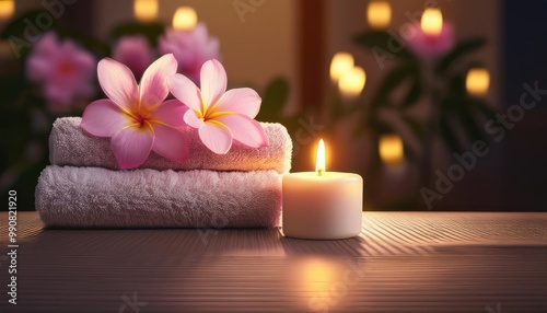 Spa background towel bathroom white luxury concept massage candle bath. Bathroom white wellness spa background towel relax aromatherapy flower accessory zen therapy aroma beauty setting table salt oil