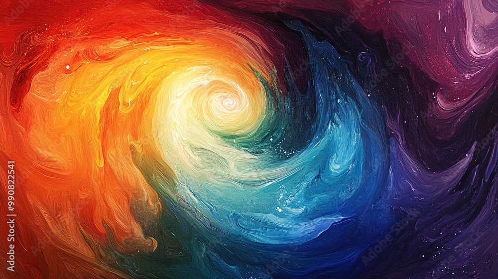 Abstract, swirling colors creating a sense of depth Abstract, swirling colors creating a sense of depth