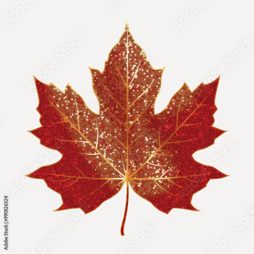 Vibrant autumn maple leaf illustration