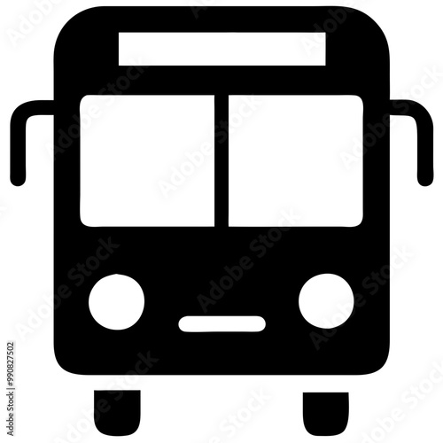Public transport bus icon representing eco-friendly commuting options