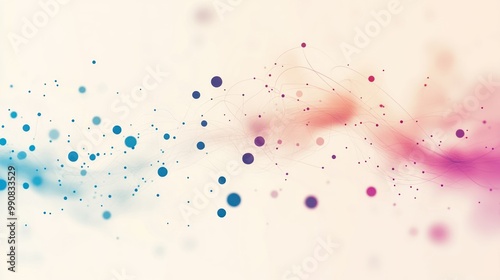 Abstract Background with Blurred Circles and Lines