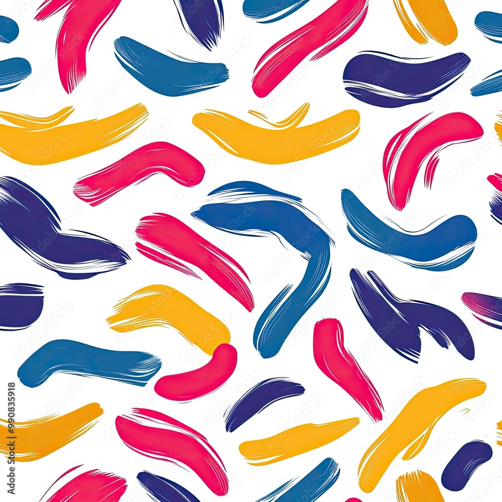 A vibrant abstract pattern featuring colorful brush strokes on a white background, evoking a playful and artistic vibe. A vibrant abstract pattern featuring colorful brush strokes on a white background, evoking a playful and artistic vibe.