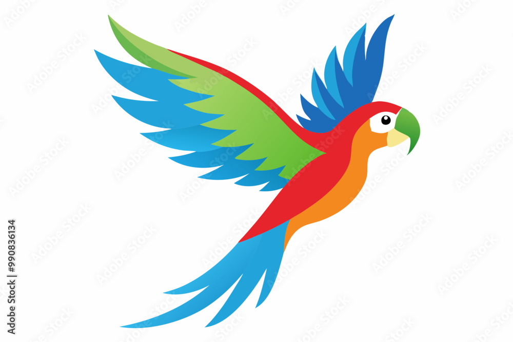 Parrot macaw vector art and illustration Parrot macaw vector art and illustration