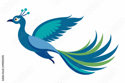 Peacock vector art and illustration photo