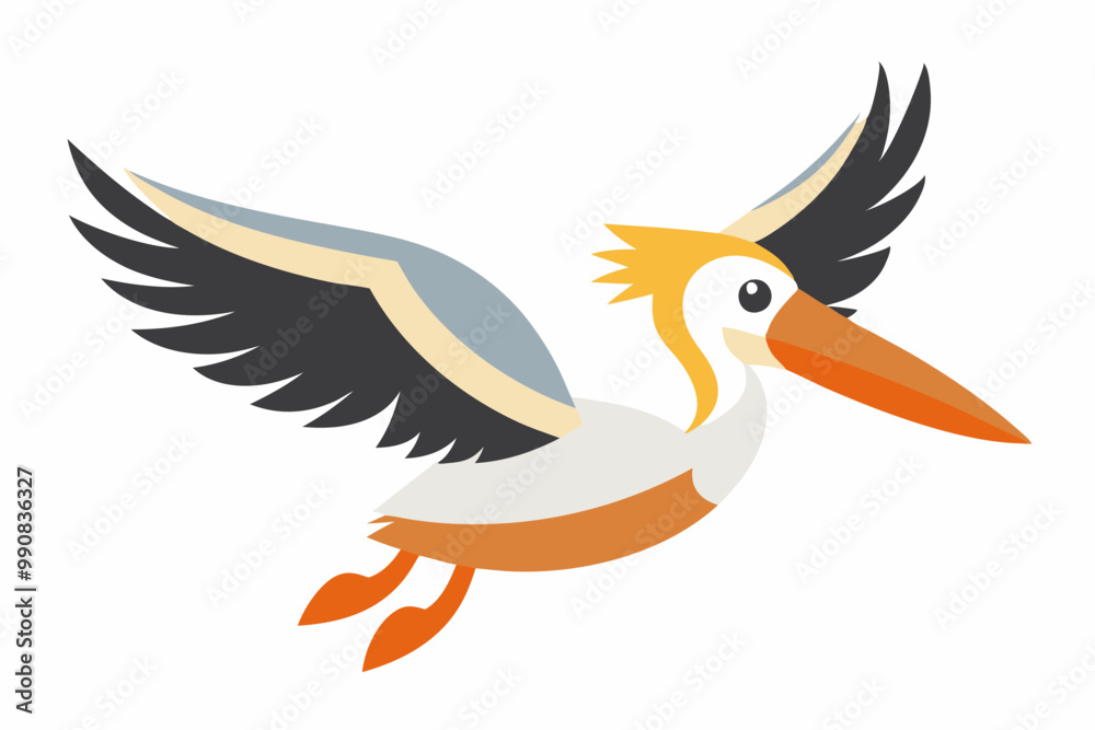 Fototapeta premium Pelican Bird vector art and illustration