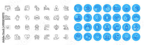 Sleep, Augmented reality and Human line icons pack. Idea, Justice scales, Dont touch web icon. Stop shopping, Couple, Approved pictogram. Fraud, Wallet, Yummy smile. Car rental, Support. Vector