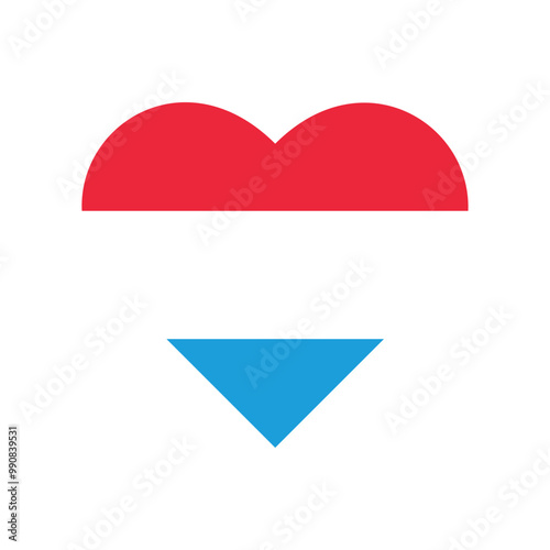 Love Flag Icon of Luxembourg Isolated on White Background. Vector Illustration Free Download Love Flag Icon of Luxembourg Isolated on White Background. Vector Illustration - GFXLoad