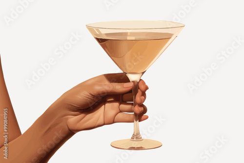 Elegant hand holding cocktail