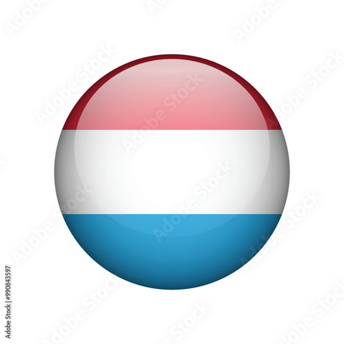 Free Download Flag Circle Icon of Luxembourg Isolated on White Background. Vector Illustration - GFXLoad