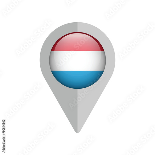 Free Download Luxembourg flag pin map icon on white background. Vector illustration. - GFXLoad