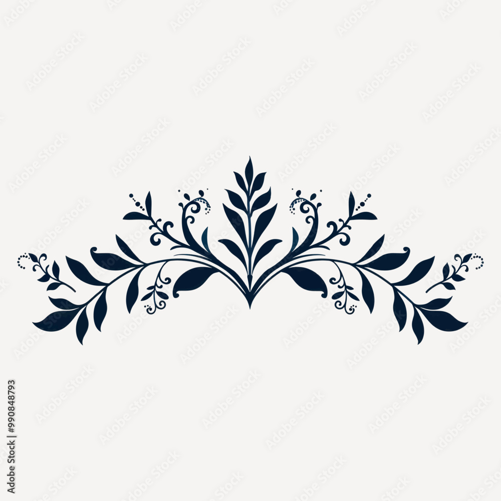 Elegant floral decorative design Elegant floral decorative design