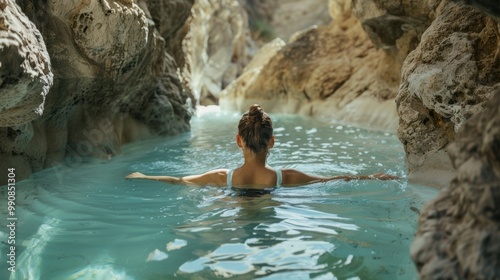 Relaxing in a Serene Hot Spring Escape