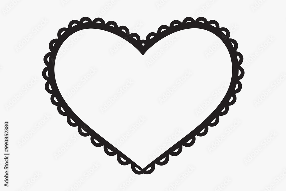 Elegant heart frame design Elegant heart frame design