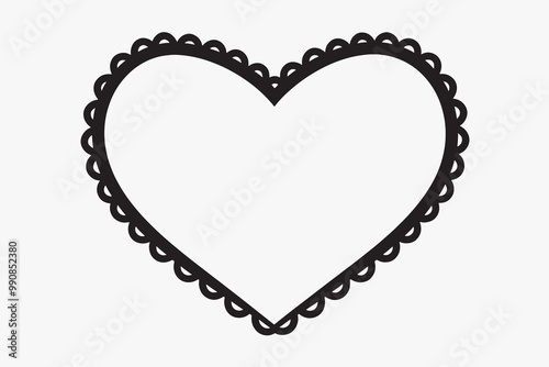 Elegant heart frame design