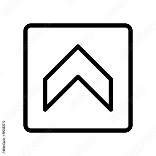Free Download angle squer up icon, line vector isolated on white background. trendy and modern design - GFXLoad