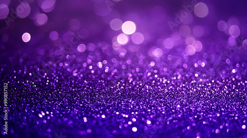 Abstract bokeh background Purple glitter lights texture. Abstract beautifull lights background Purple Bokeh Proton Shapes Sphere shiny background purple graphics with bokeh space for text