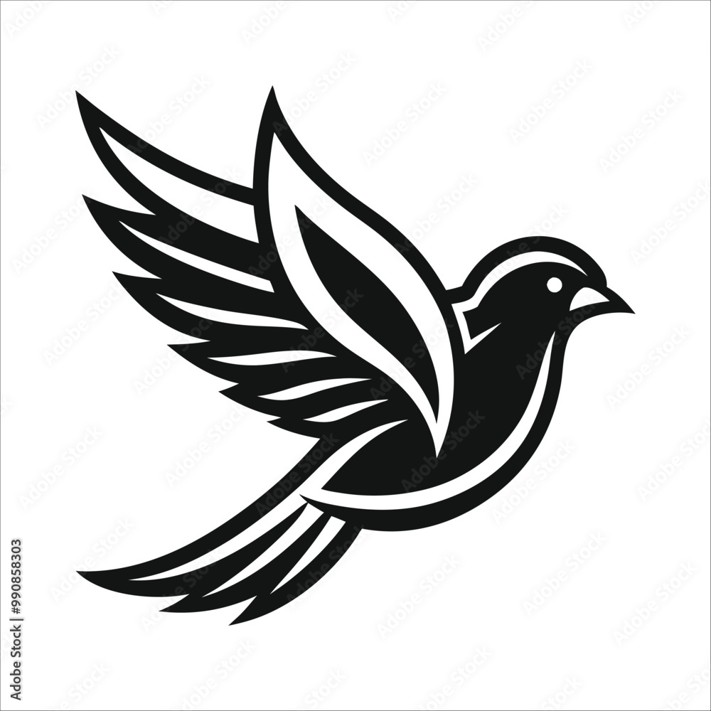 Fototapeta premium Bird logo vector line art
