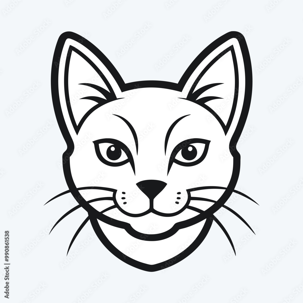 Cat logo vector line art Cat logo vector line art