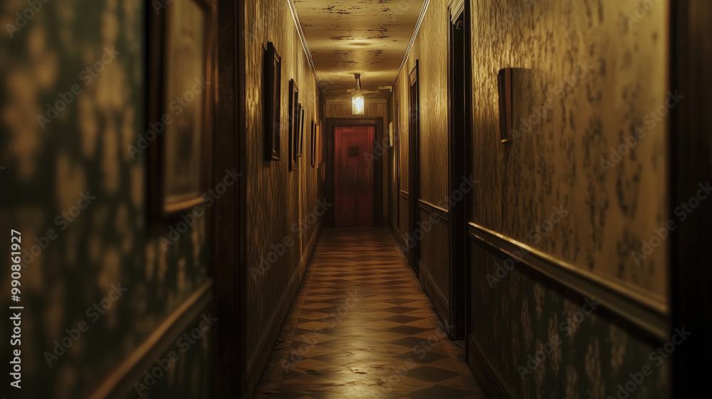 Footsteps Echo in Endless Scary Hall Way Footsteps Echo in Endless Scary Hall Way