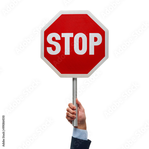 stop sign with hand