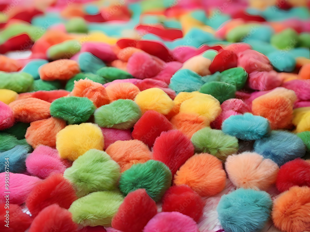 close up of colorful jelly beans,Ai generated 