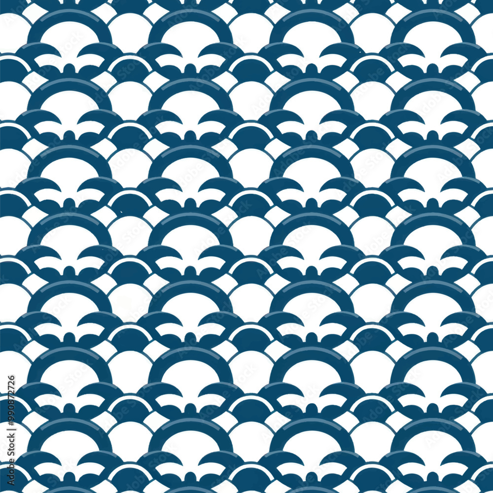 Fototapeta premium Elegant Japanese wave pattern