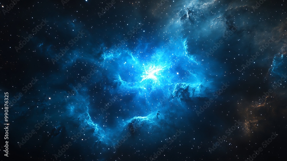 Naklejka premium Space Galaxy Night Sky With Cosmic Clouds ,Universe science astronomy. Illustration Background