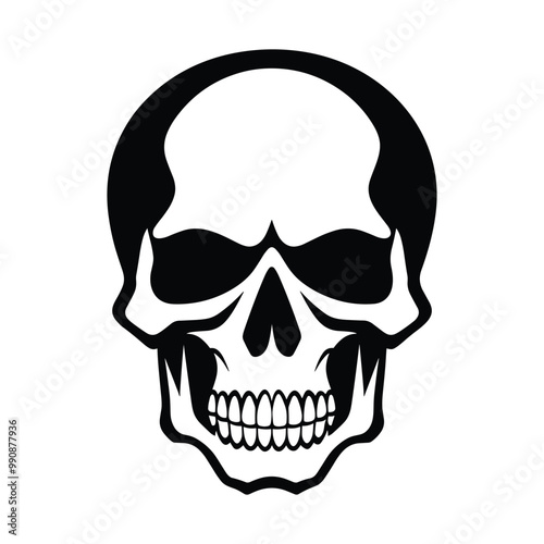 Skull silhouette vector