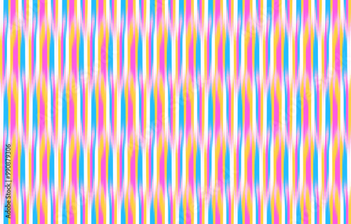 Design Textile ikat wave abstract geometric ikat, design ikat vector for background, wallpaper, carpet, wrapping, fabric, textile fashion wearing.