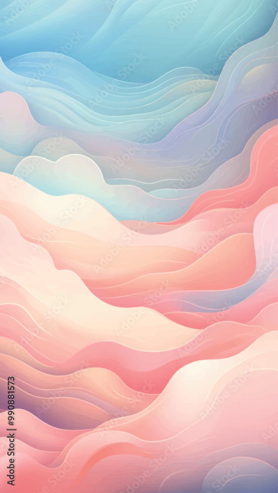 Abstract pastel gradient waves Abstract pastel gradient waves