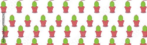 cactus pattern on transparent background