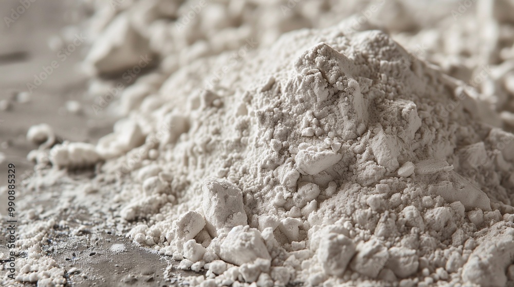 Extraction of kaolin clay. Kaolin clay is deposited next to shallow water Extraction of kaolin clay. Kaolin clay is deposited next to shallow water