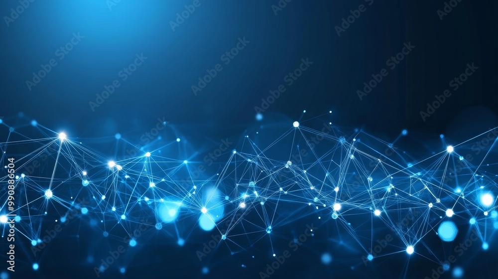 Abstract Technology Background. Futuristic Digital Bridge with Connected Dots, Triangles, and Lines. Abstract Technology Background. Futuristic Digital Bridge with Connected Dots, Triangles, and Lines.