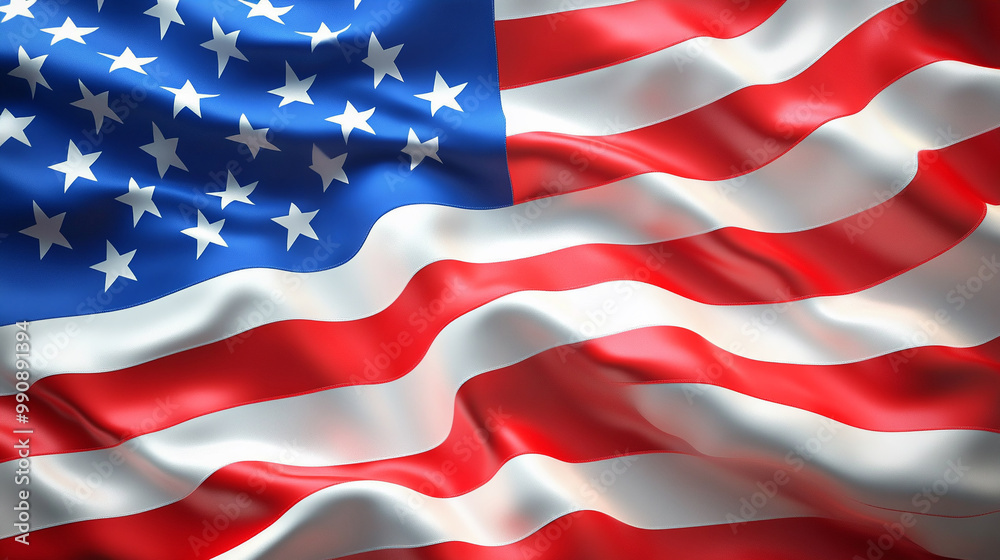 American Flag Wave Close Up American Flag Wave Close Up