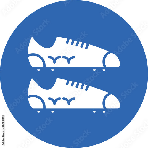 Soccer Cleats glyph circle icon