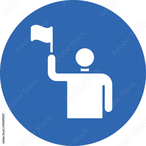 Soccer Fan glyph circle icon