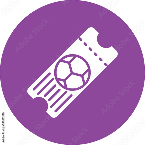 Ticket glyph circle icon