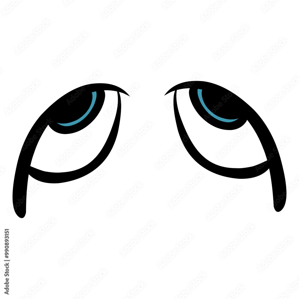 Sad eye cartoon design. Perfect for stickers, icons, logos, tattoos Sad eye cartoon design. Perfect for stickers, icons, logos, tattoos