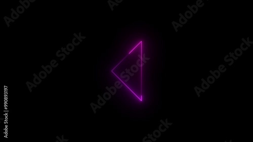 Wallpaper Mural Neon flick right icon glowing black background animation Torontodigital.ca