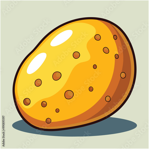 Potato clipart cartoon style vector illustration