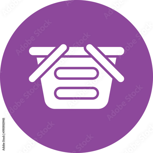 Market Basket glyph circle icon